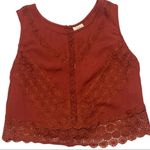 Self Esteem Rusty Sleeveless Lace Baby Crop Tee Photo 0