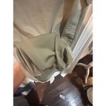 ZARA  Womens Olive Green Short Sleeve Shift‎ Dress Pockets Casual Minimalist Photo 3