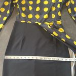 Women’s Black & Yellow Polka Dot Dress Long Sleeve Asymmetrical Hem Size S NEW Photo 8