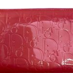 Christian Dior Pink Patent Cannage Zip Around Wallet Authentic Made In Italy Photo 0