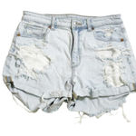 American Eagle Distressed Stretch Mom Shorts size 8 Photo 0