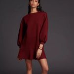 Anthropologie  Mare Mare Odila Maroon Textured Knit long sleeve dress tunic Photo 1