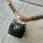 Liz Claiborne  vintage abalone pendant necklace Photo 1