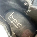 BOC Black Leather High Heel Ankle Boot Size 9.5 Lug Sole‎ Short Bootie Moto Look Black Photo 8