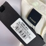 PINKO Ivory Iridescent Sequin Sleeveless Mini Shift Dress Size 6 $784 Cocktail White Photo 9