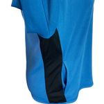 Nike athletic hooded mesh fabric half zip jacket in storm blue black size M Photo 6