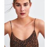ZARA women’s TRF Collection Leopard Print pleated Top Photo 4