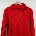 Nine West Turtleneck Sweater Ribbed Knit Long Sleeve Cuff Detail Red Women S Photo 1