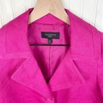 Talbots  The Jackie Fit Linen Blazer Jacket Barbie Pink Women's Size 6 Petite Photo 2