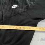 Nike Heritage 1/2 Zip Hoodie Velvet V-Stripe Womens Medium Black DM1755-010 Photo 9