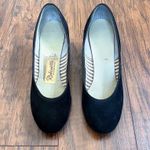 vintage • 1950s black suede pumps babydoll pinup heels retro rockabilly Size 5 Photo 2