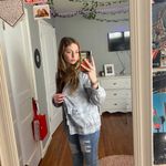 Chico's  Gray & White Camp Zip Up Jacket Photo 2