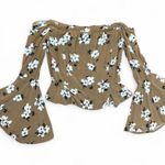 Polly & Esther Women’s Small Off-the-Shoulder Floral Crop Top- Read Description Photo 0