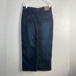 Ymi Y2K Midi denim skirt with front slit Cargo pockets size 13 Photo 5