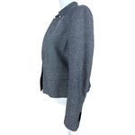 Ann Taylor  Womens Blazer Jacket Size 8 Gray Tweed Work Office Career Long Sleeve Photo 3