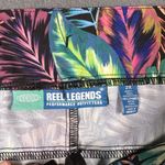Reel Legends Womens 2X Hawaiian Print Performance Shorts Drawstring Zip Pockets Black Photo 4