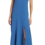 West Kei Woven Slip Dress Side Slit Maxi dress blue Photo 0
