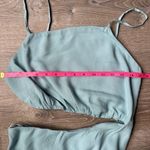 Reformation 'Kiwi' Turquoise Blue Asymmetrical Cutout High Slit Dress 4 Photo 10