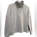 Petal and Pup  Heather Gray Waffle Knit Half Zip Pullover Size 2 Photo 2