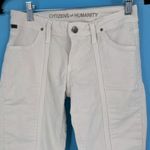 Citizens of Humanity Womens Low Rise Moto Utility Skinny Jeans Off White Size 25 Photo 8
