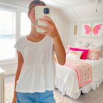 St. Tropez White Peplum Shirt Photo 1