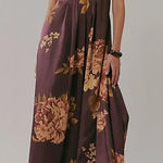 Free People  Botanical Strapless Maxi Dress in Wine Floral Combo Photo 0