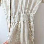J.Crew Linen Jumpsuit Natural Beige Relaxed Pockets Lightweight Womens US 2 NWT Photo 12