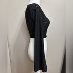 SheIn Crop Top Womens L Black Eyelet Bell Sleeves Y2K Whimsigoth Witchy Festival Photo 1
