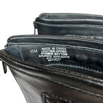 Chico's Boots Womens 10M Black Leather Quilted Mid Calf Zip Buckle Moto Photo 3