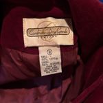 Vintage Cambridge Dry Goods Burgundy Velvet Blazer Jacket Women's Size 8 Photo 4