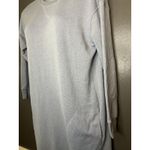 ATM Dress Womens XS Light Blue Long Sleeve Sweatshirt Tunic Pockets Hemp Knit Photo 4
