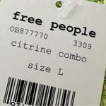 Free People  Citrine Combo Ruffle Flutter Sleeve Top Size L - NWT Photo 10