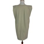ZARA  Dress Medium Gray Sleeveless Shoulder‎ Pads Minimal Chic Work Photo 2