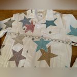 All The Stars Rhinestone Denim Jacket in White size M Size M Photo 11