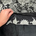 Diane Von Furstenberg  100% Silk black white paisley print skirt size medium midi Photo 5