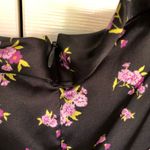 For Love & Lemons Black and Purple Floral Satin Corset Lace Up Dress Size M Photo 8