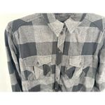 Wilfred Aritzia Free black gray long sleeve plaid flannel shirt dress size small Photo 4