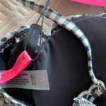 Betsey Johnson  Black and White Plaid Bikini Top Photo 3