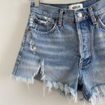 AGOLDE Blue Parker Distressed Fray Hem Jean Short Size 24 Photo 1