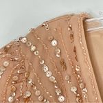 Mac Duggal 5715 Sequin Wrap-Over Long-Sleeve Embellished Gown, Rose, Size 10 Photo 8