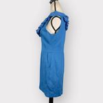 Trina Turk One Shoulder Ruffle Mini Dress Blue Women's Size Medium Photo 1
