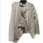BLANK NYC Denim Pinstriped Cream Jacket Size XS Photo 5