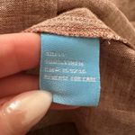 J. McLaughlin  light brown linen button down top size M Photo 6