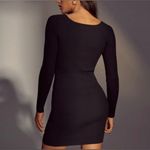Abercrombie & Fitch Black Knit Ribbed Long Sleeve Mini Dress Photo 3