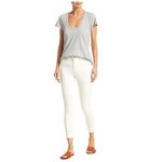 L'Agence White Margot Skinny High Rise Vintage White Jeans Size 28 Photo 2