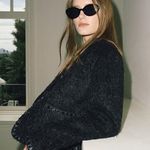 ETMON Korean brand  Tweed Fur Jacket NWT One Size Photo 6