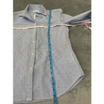 Gap  Fitted Boyfriend Shirt Light Blue Silver Dots Long Sleeve Collared‎ ButtonUp Photo 6