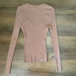 A.L.C. Declan Scoop Neck Rib Knit Long Sleeve Top in Beige Tan Size XS Photo 7