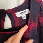Kensie Kenzie Jeans Long Sleeve Ruffle Plaid Blouse - M Photo 6