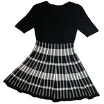 Candie's Whimsigoth Preppy Knit Candie’s Windowpane Plaid Fit & Flare Sweater Dress Large Photo 2